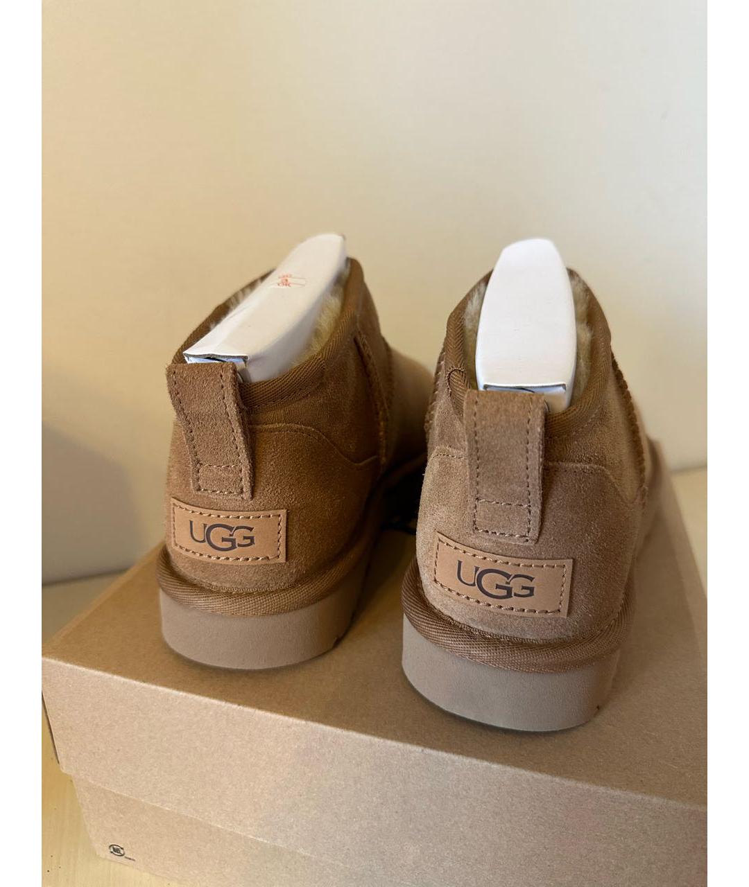 UGG AUSTRALIA Коричневые замшевые полусапоги, фото 4