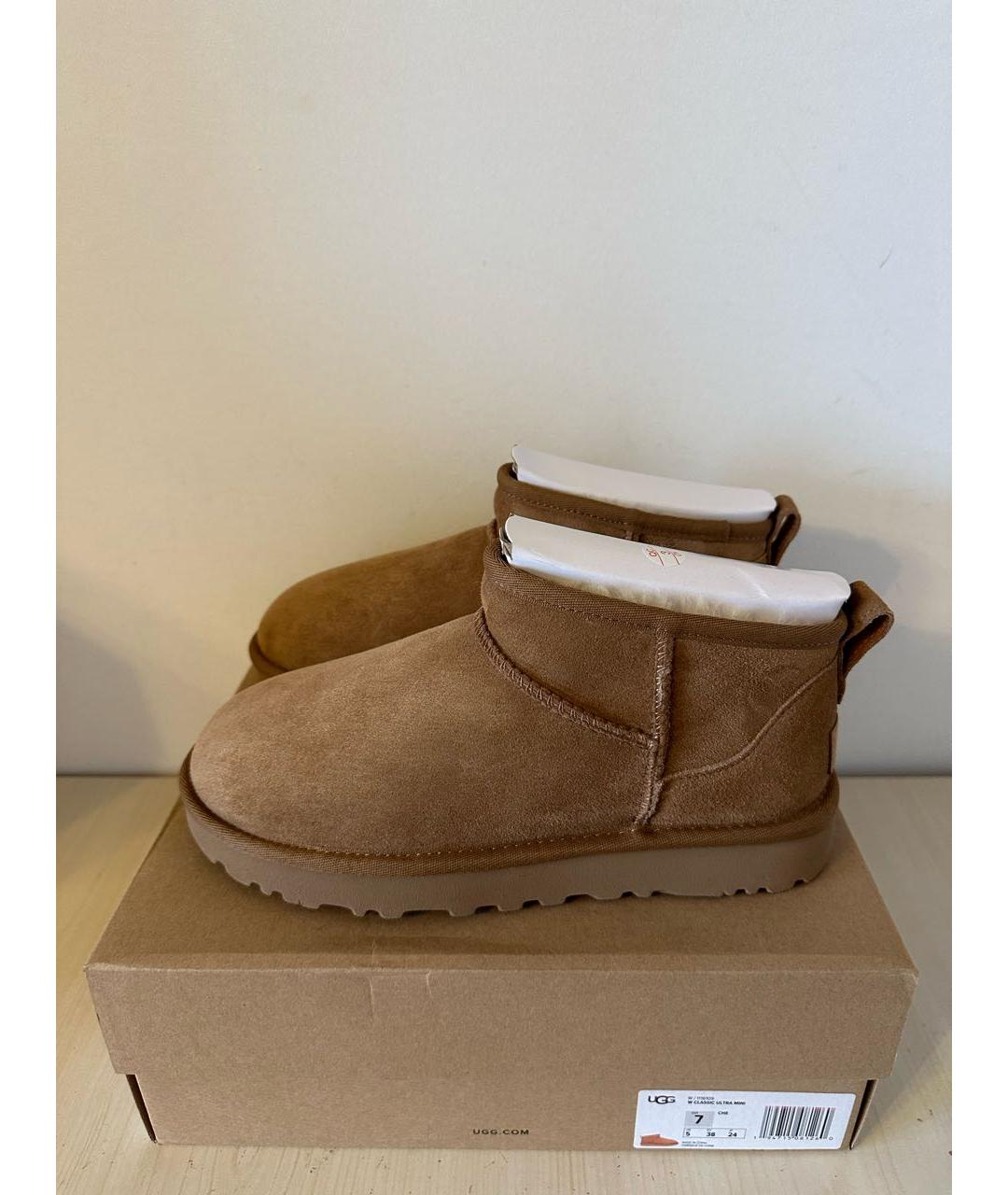 UGG AUSTRALIA Коричневые замшевые полусапоги, фото 2