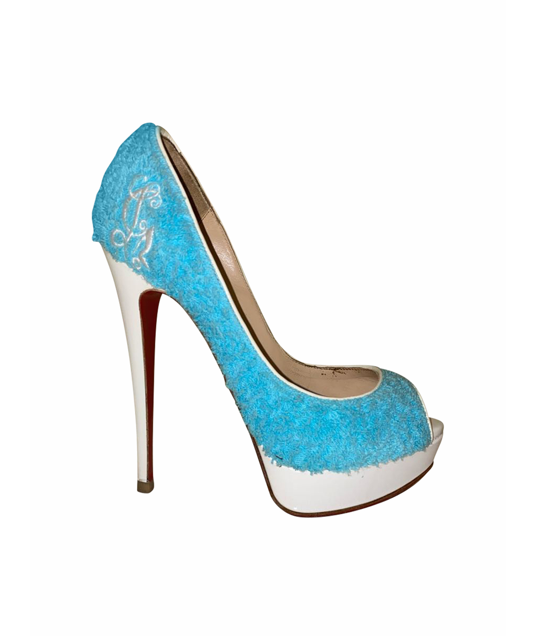 CHRISTIAN LOUBOUTIN Голубые туфли, фото 1