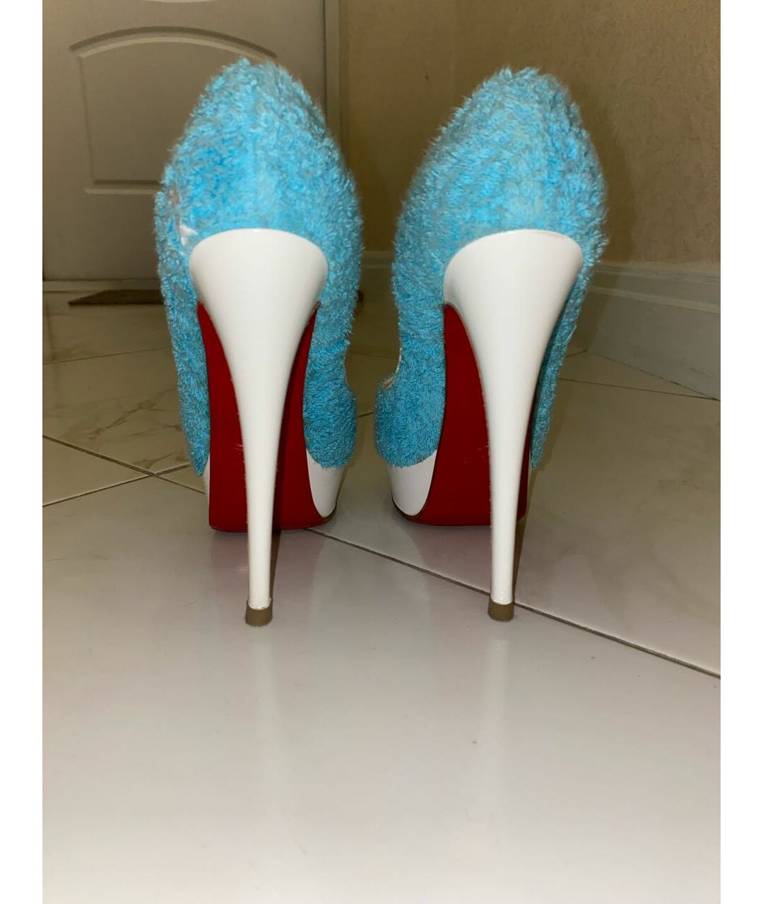 CHRISTIAN LOUBOUTIN Голубые туфли, фото 4