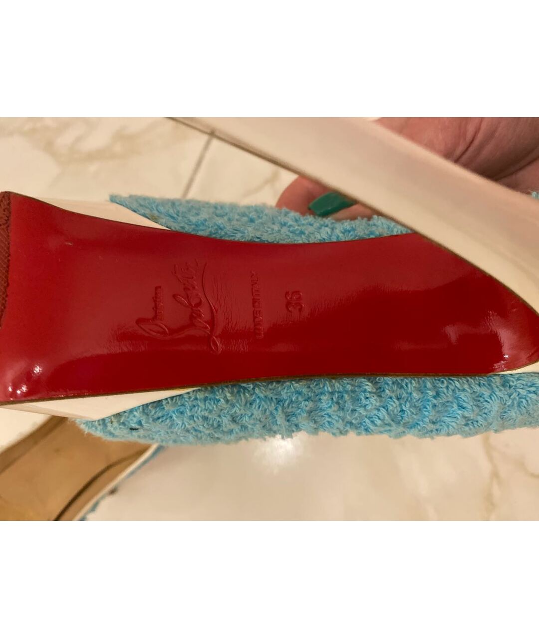 CHRISTIAN LOUBOUTIN Голубые туфли, фото 6