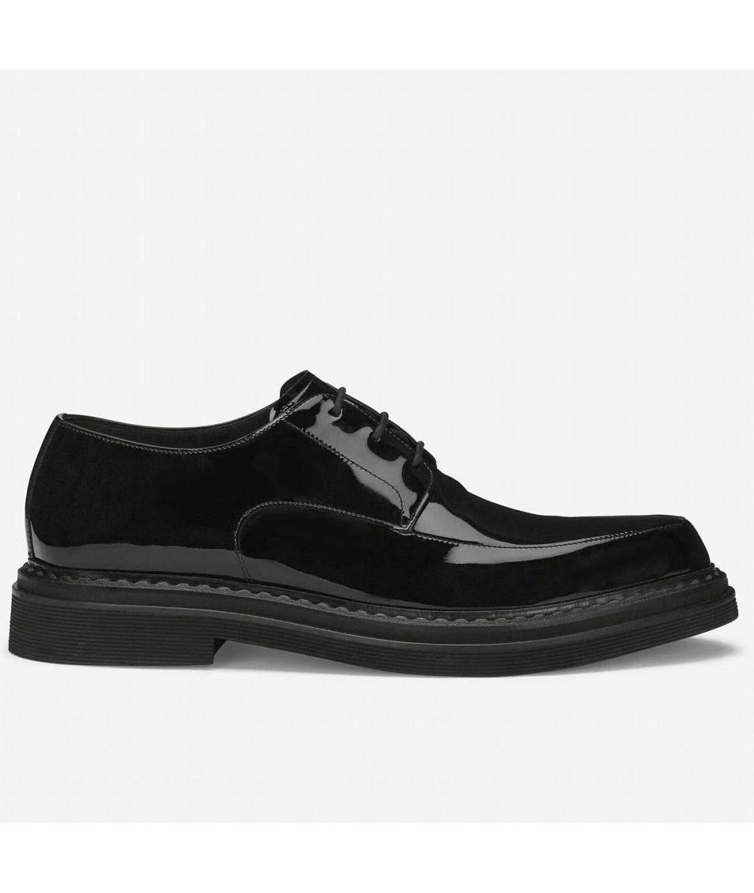 DOLCE&GABBANA Черные кожаные туфли, фото 6