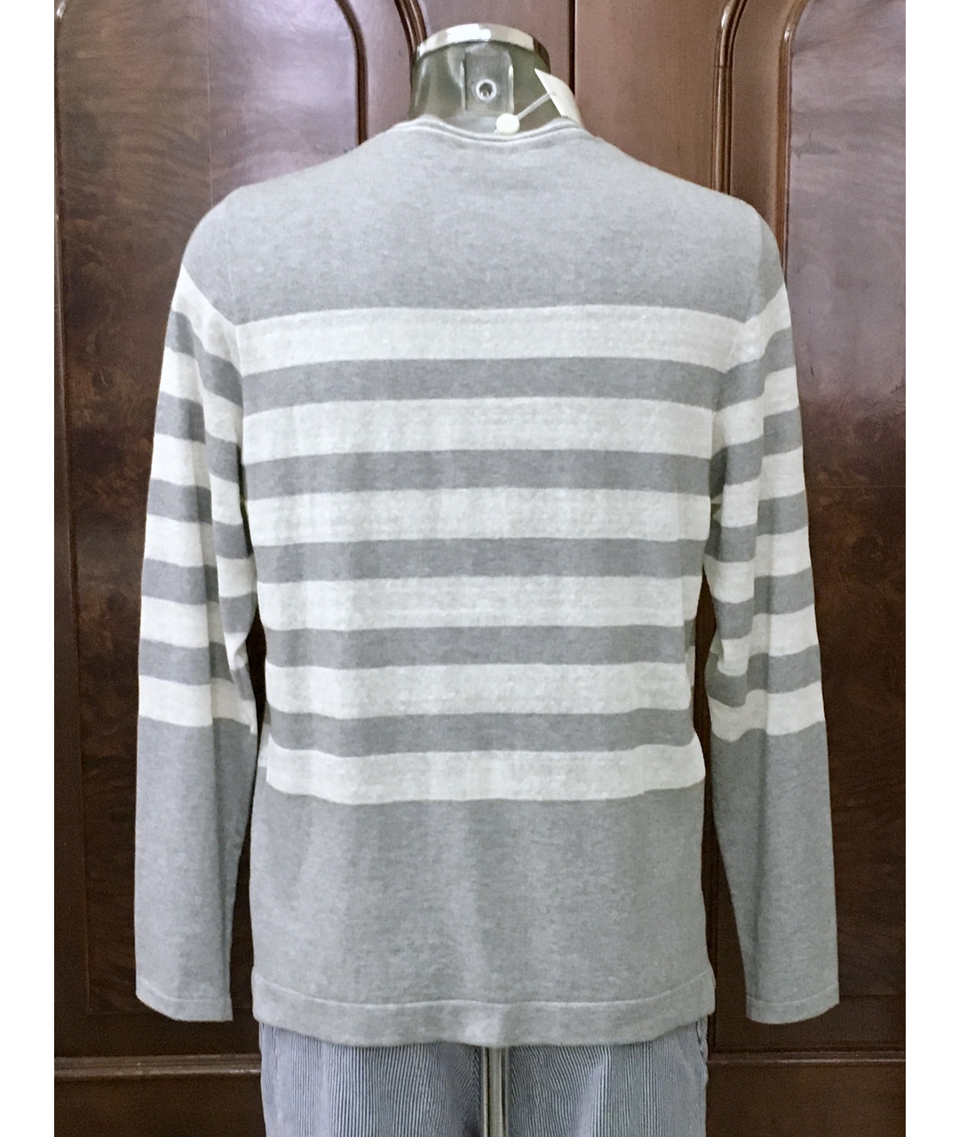 BILANCIONI Серый хлопковый джемпер / свитер, фото 2