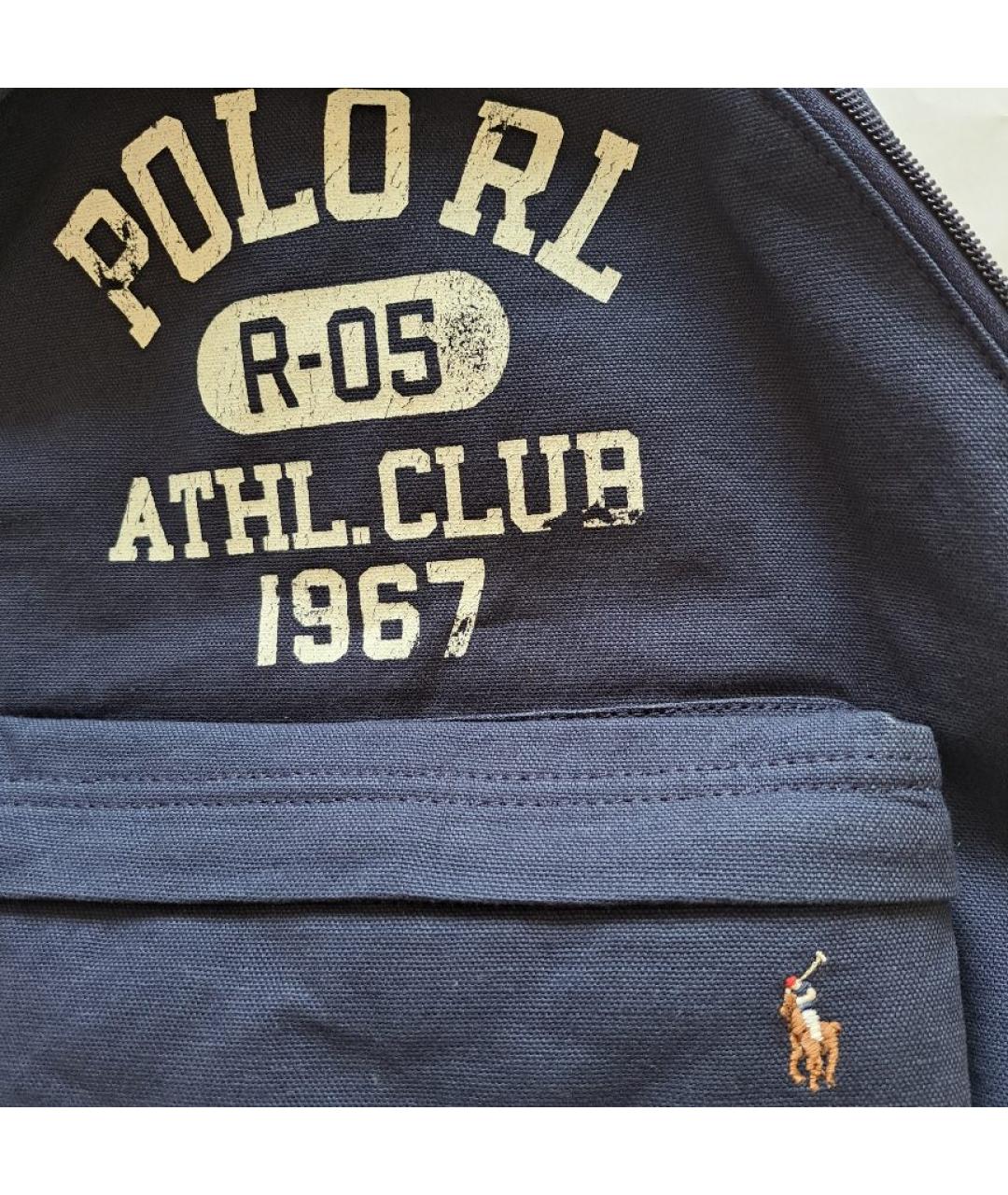 POLO RALPH LAUREN Синий хлопковый рюкзак, фото 9