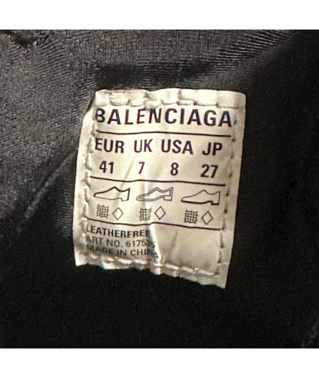 BALENCIAGA Черные текстильные низкие кроссовки / кеды, фото 7