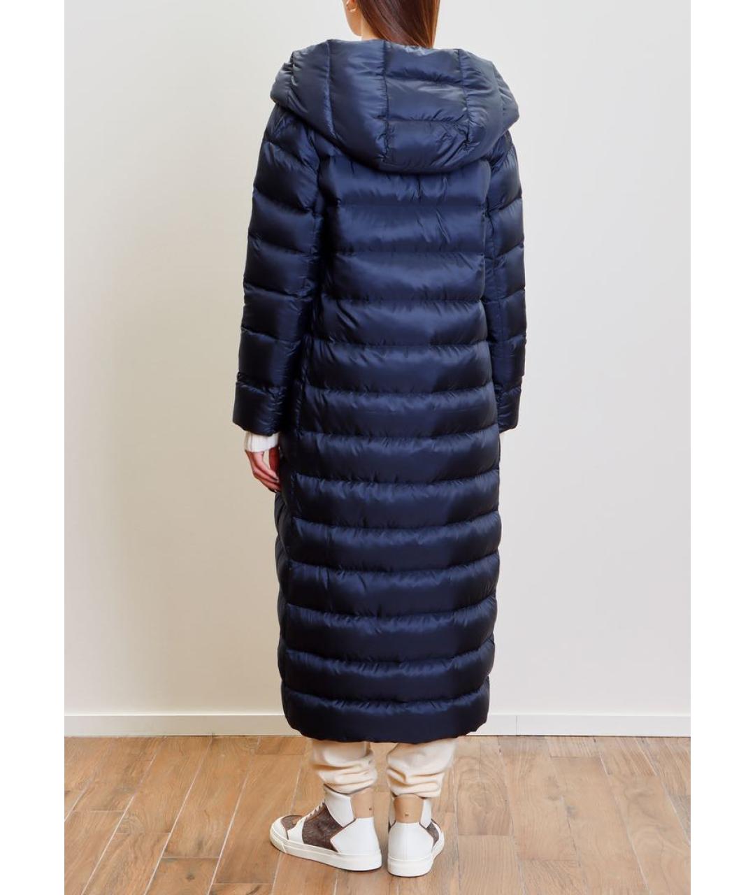 MAX MARA Темно-синий полиэстеровый пуховик, фото 4