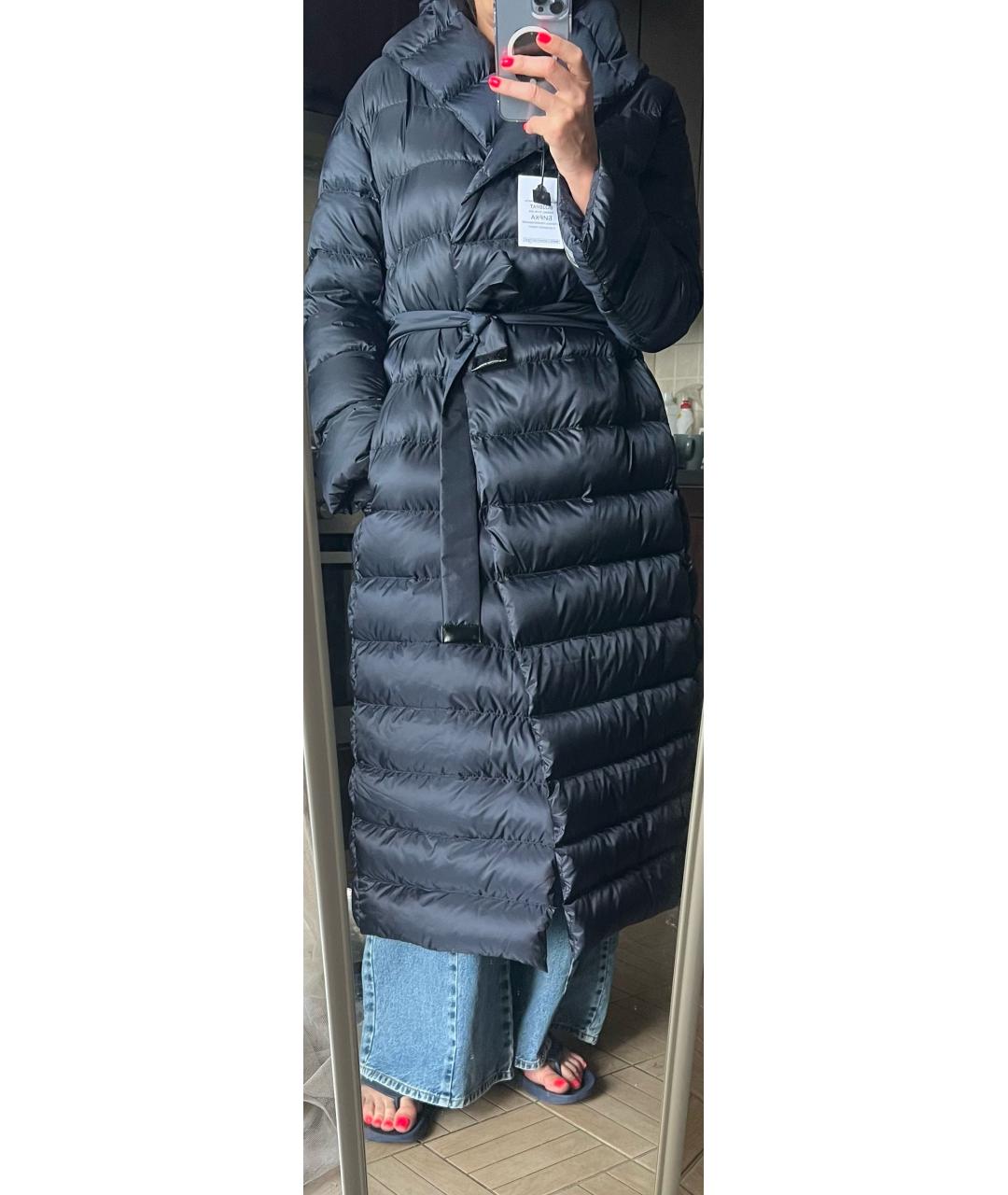 MAX MARA Темно-синий полиэстеровый пуховик, фото 7