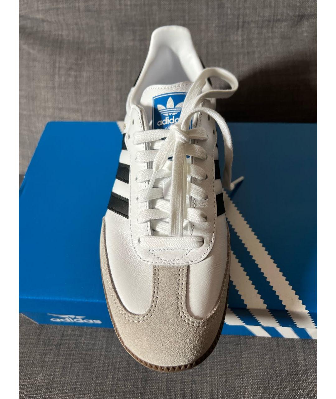 ADIDAS Белые кожаные кеды, фото 2