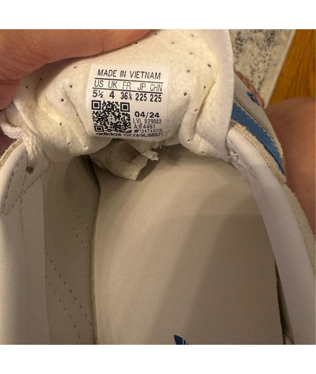 ADIDAS Бежевые замшевые кеды, фото 5