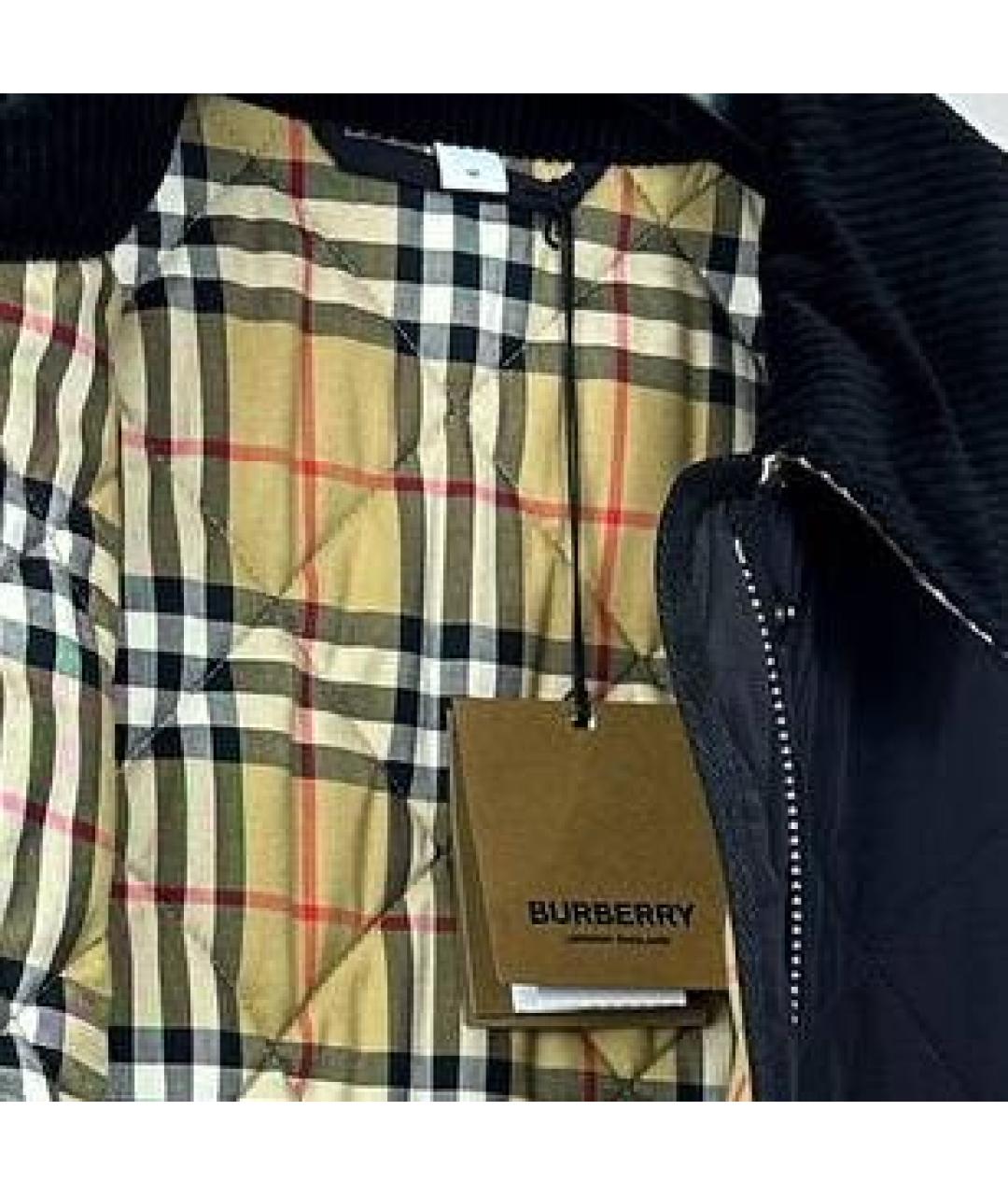 BURBERRY Черная полиэстеровая куртка, фото 3