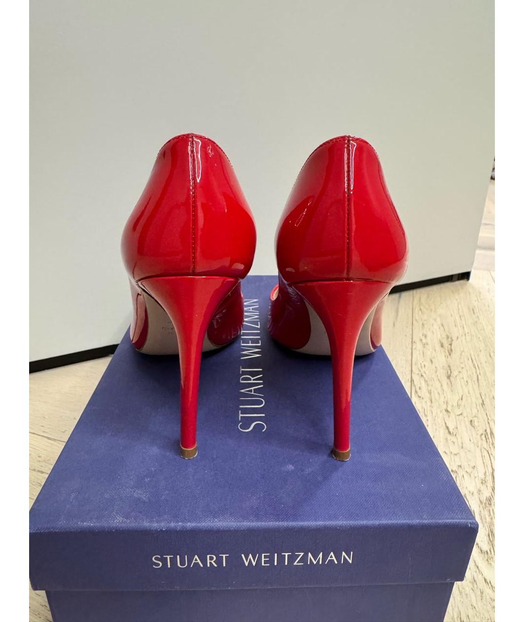 STUART WEITZMAN Красные туфли из лакированной кожи, фото 4