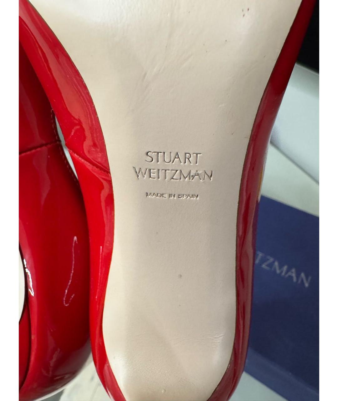 STUART WEITZMAN Красные туфли из лакированной кожи, фото 5