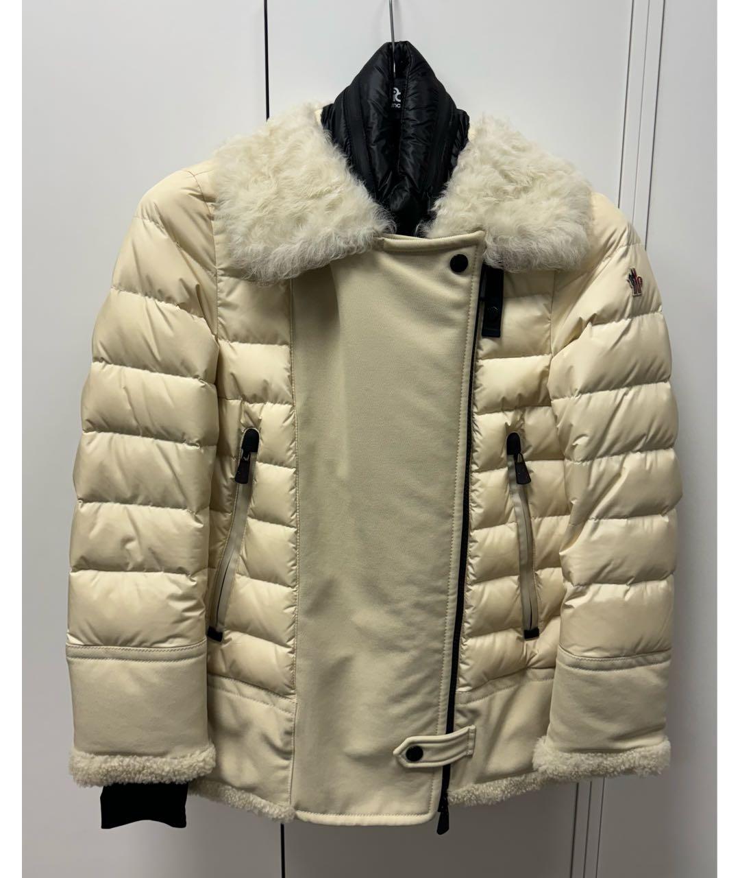 MONCLER Бежевый пуховик, фото 5