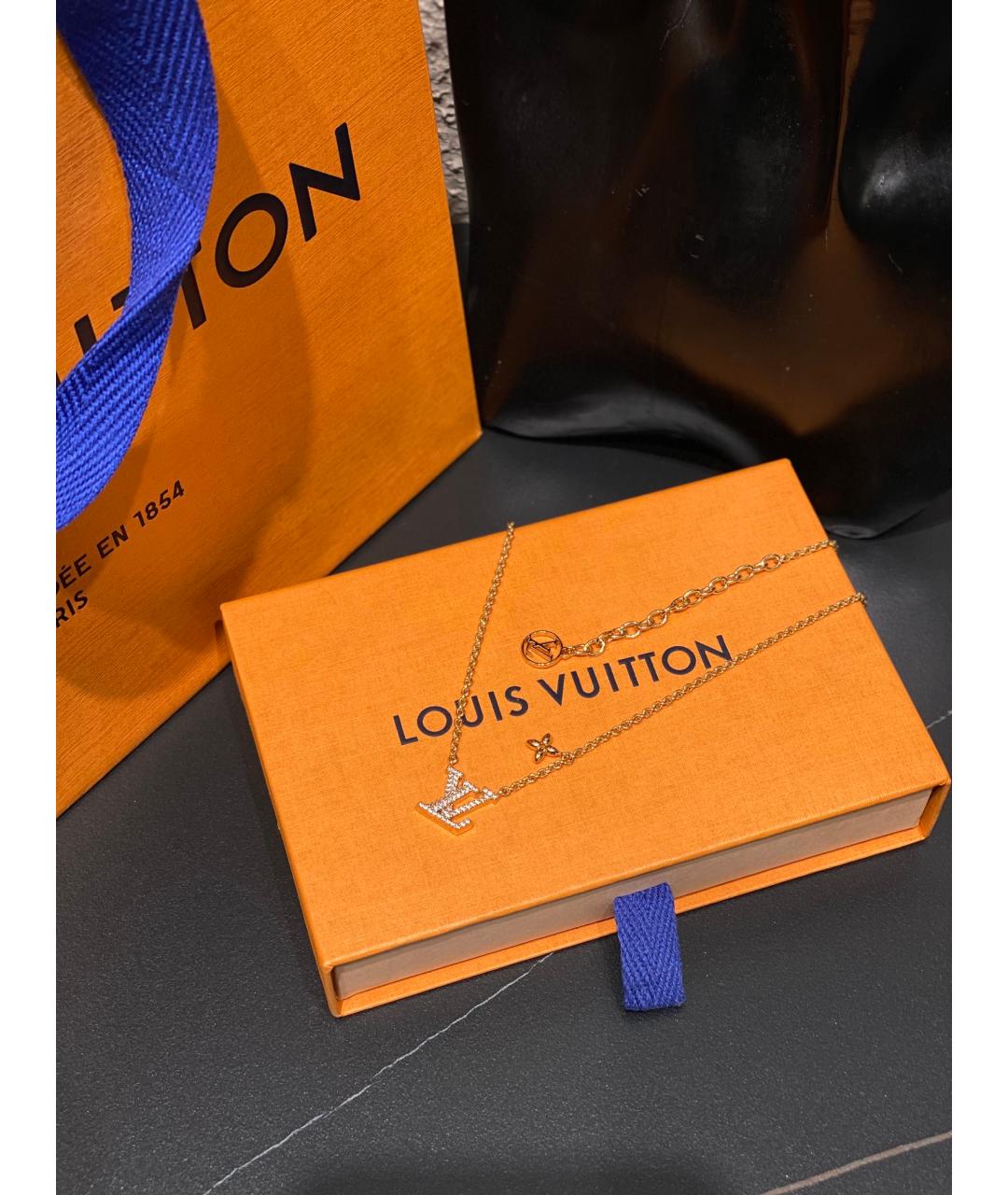 LOUIS VUITTON Золотое металлическое колье, фото 3