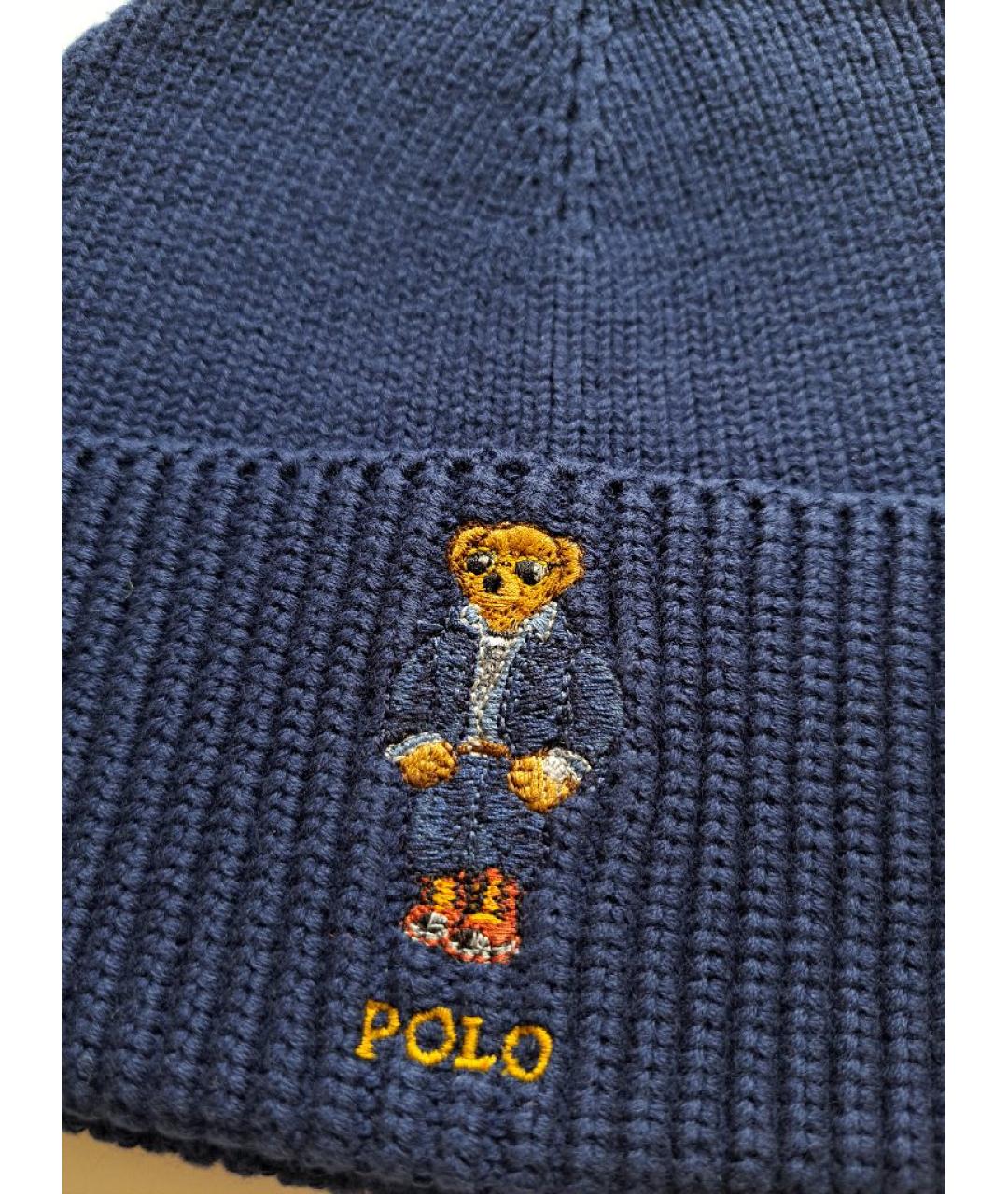 POLO RALPH LAUREN Синяя хлопковая шапка, фото 4