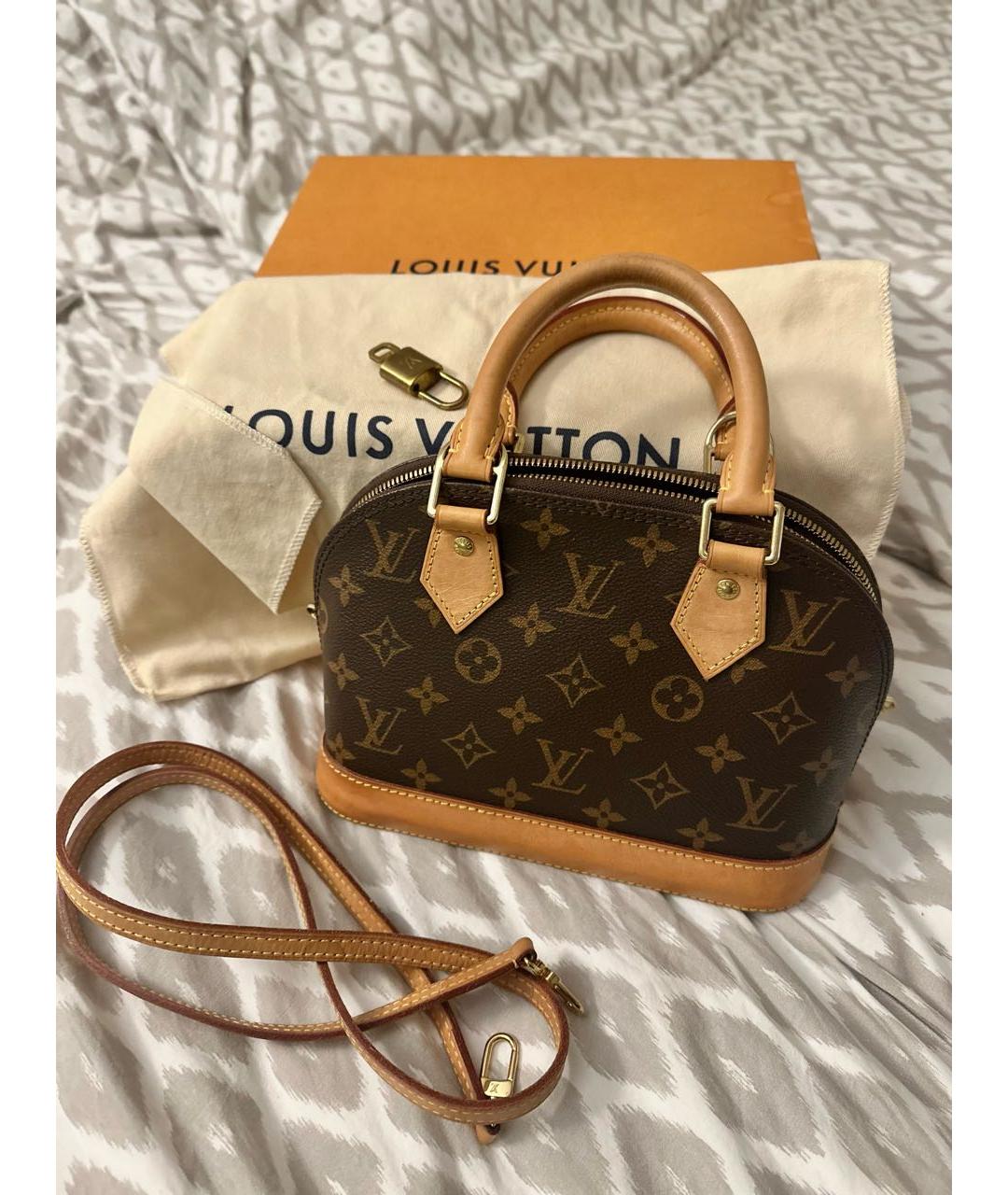 LOUIS VUITTON Коричневая сумка с короткими ручками, фото 2