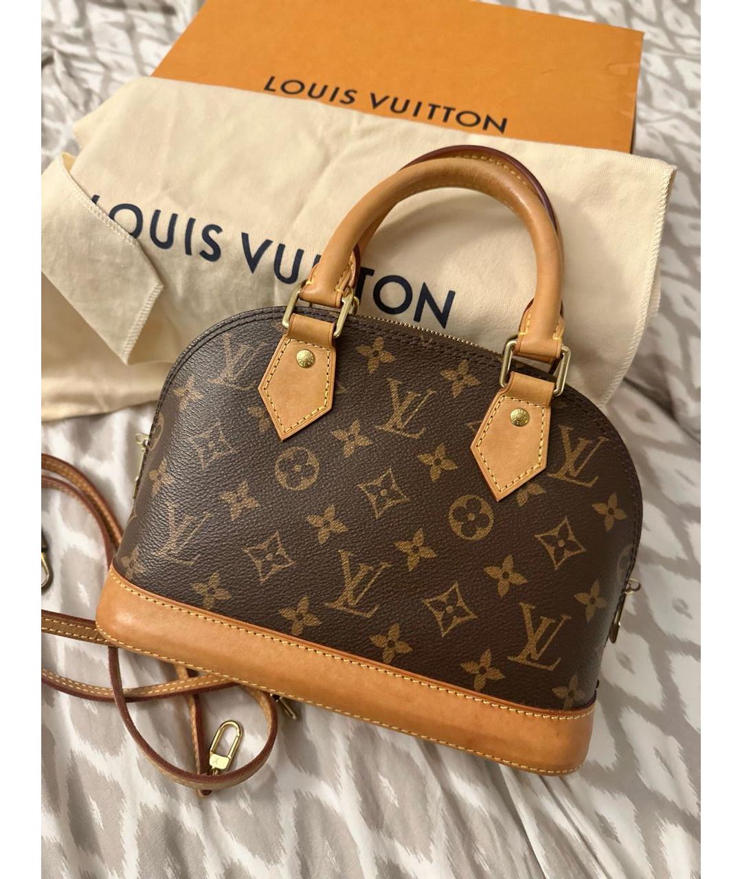 LOUIS VUITTON Коричневая сумка с короткими ручками, фото 3