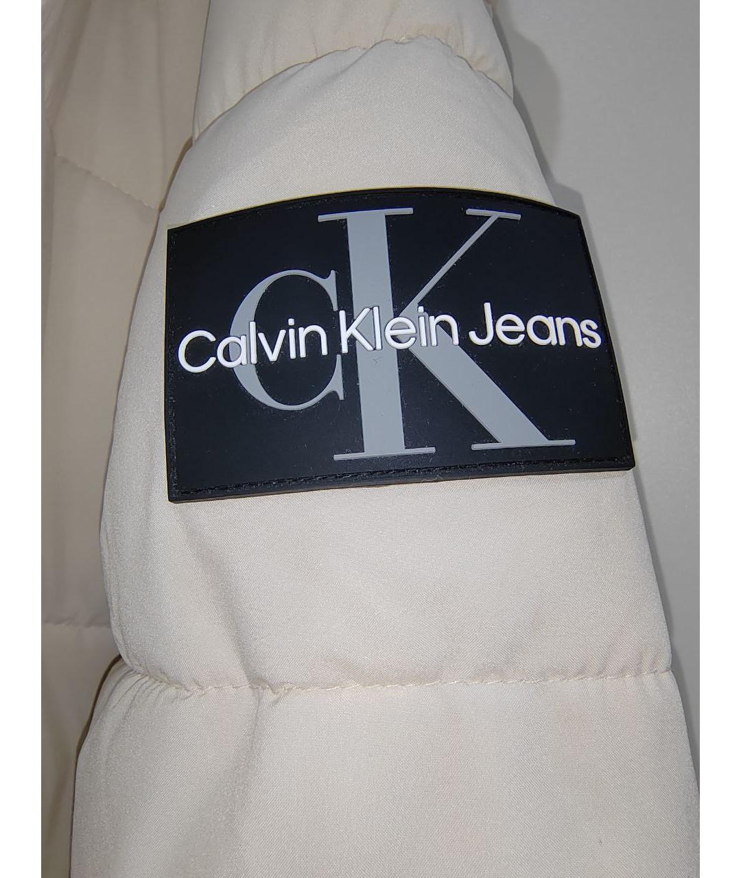 CALVIN KLEIN JEANS Бежевая полиэстеровая куртка, фото 6