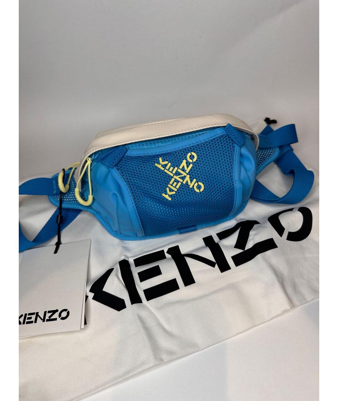 KENZO Синяя поясная сумка, фото 4