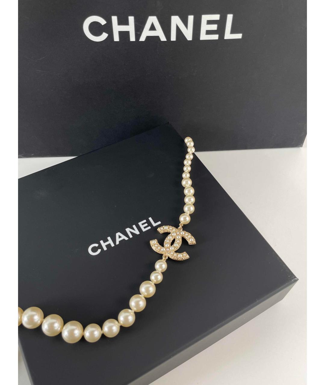 CHANEL Золотое жемчужное колье, фото 2