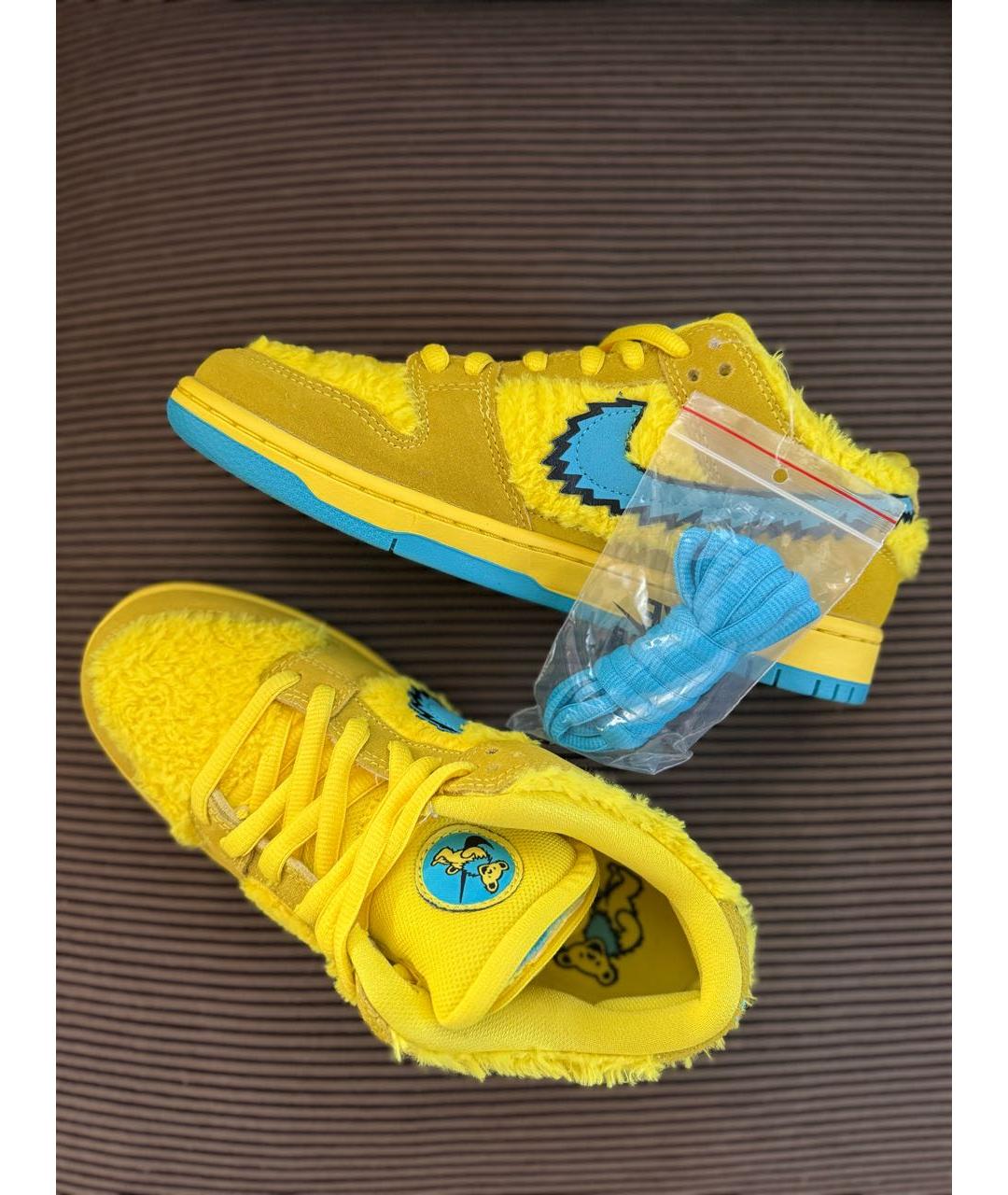 NIKE Желтые замшевые низкие кроссовки / кеды, фото 6