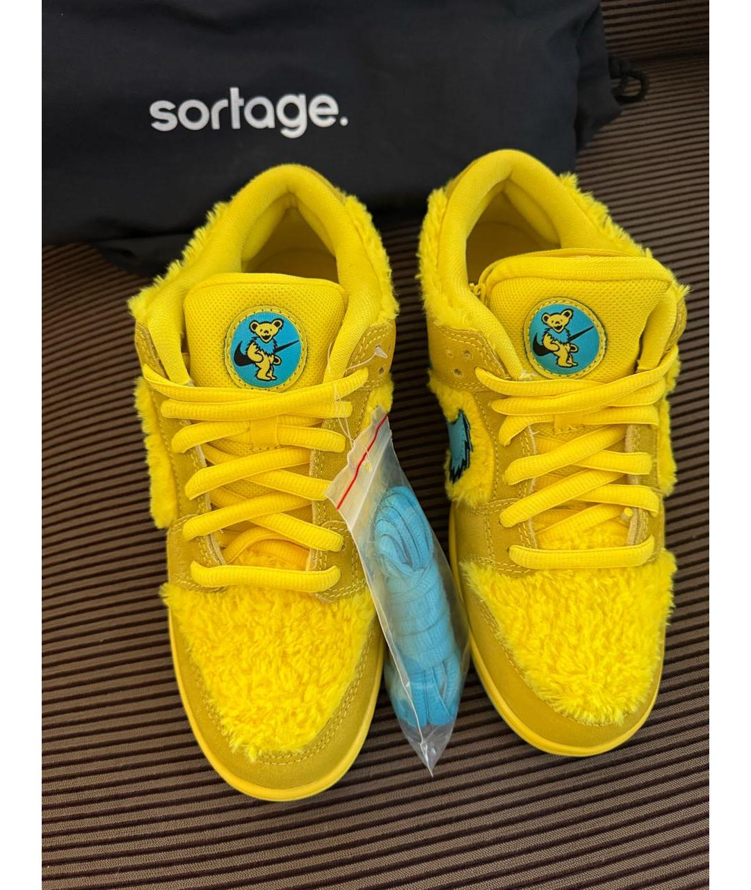 NIKE Желтые замшевые низкие кроссовки / кеды, фото 2