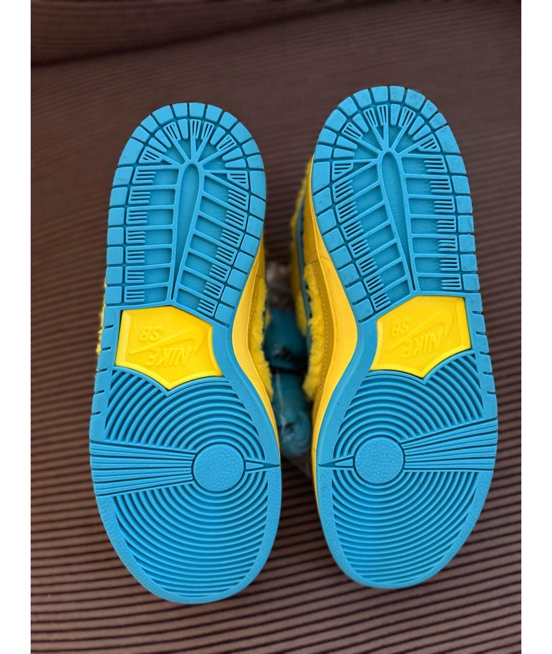 NIKE Желтые замшевые низкие кроссовки / кеды, фото 5