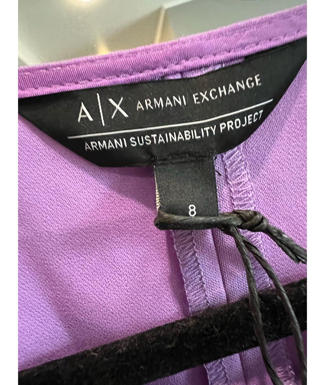 ARMANI EXCHANGE Фиолетовое повседневное платье, фото 3