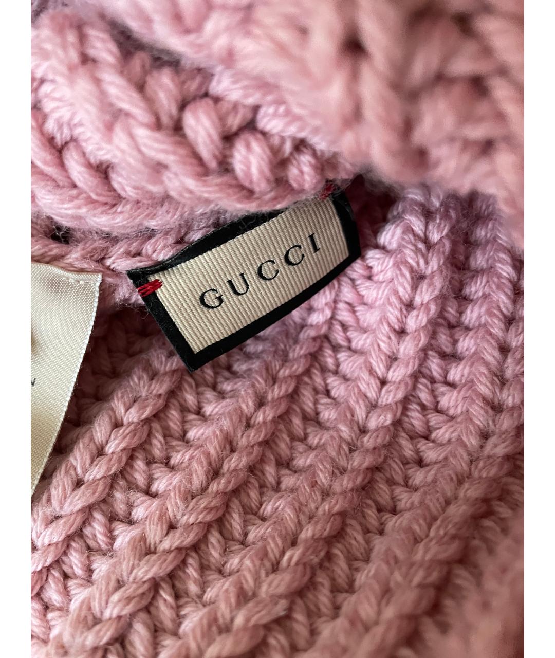 GUCCI Розовая шерстяная шапка, фото 5