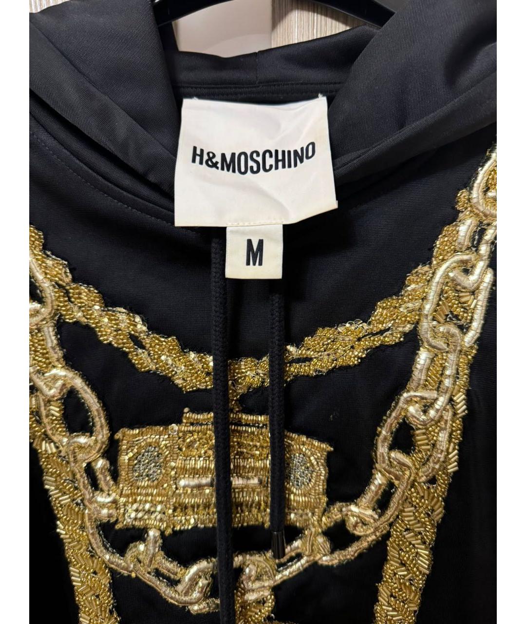 MOSCHINO Черное полиэстеровое повседневное платье, фото 4