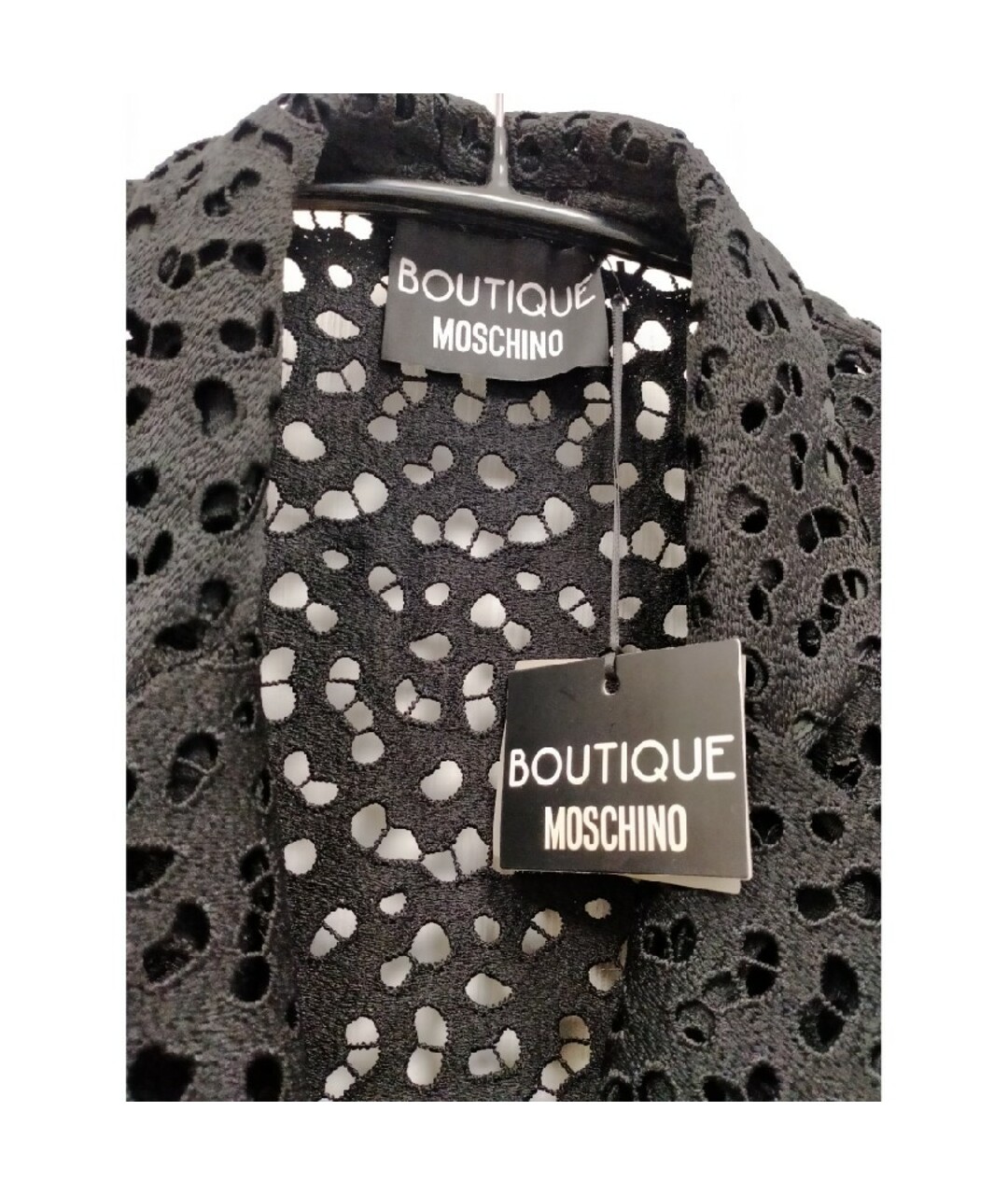 BOUTIQUE MOSCHINO Черный кардиган, фото 3