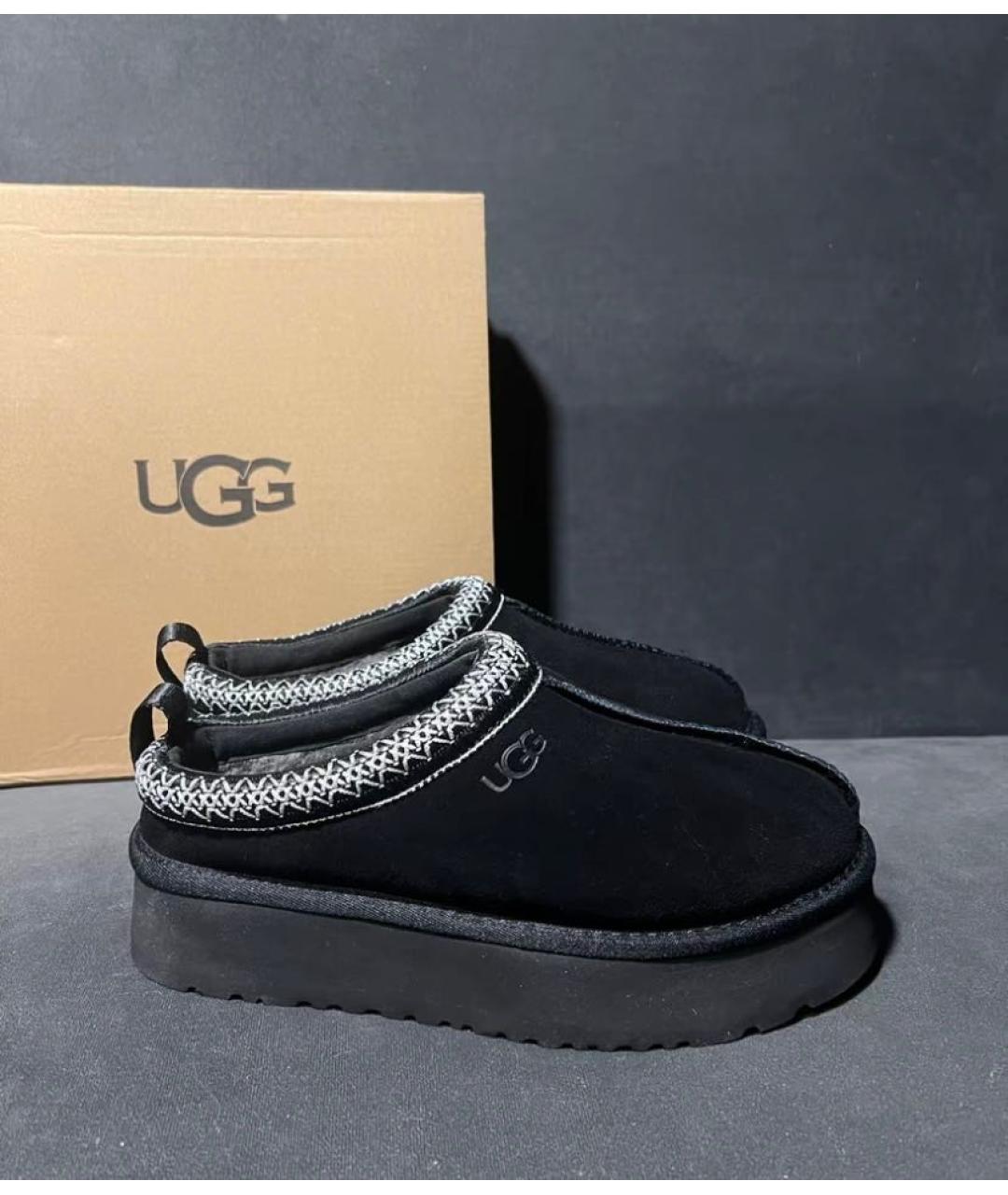 UGG AUSTRALIA Черные замшевые ботинки, фото 4