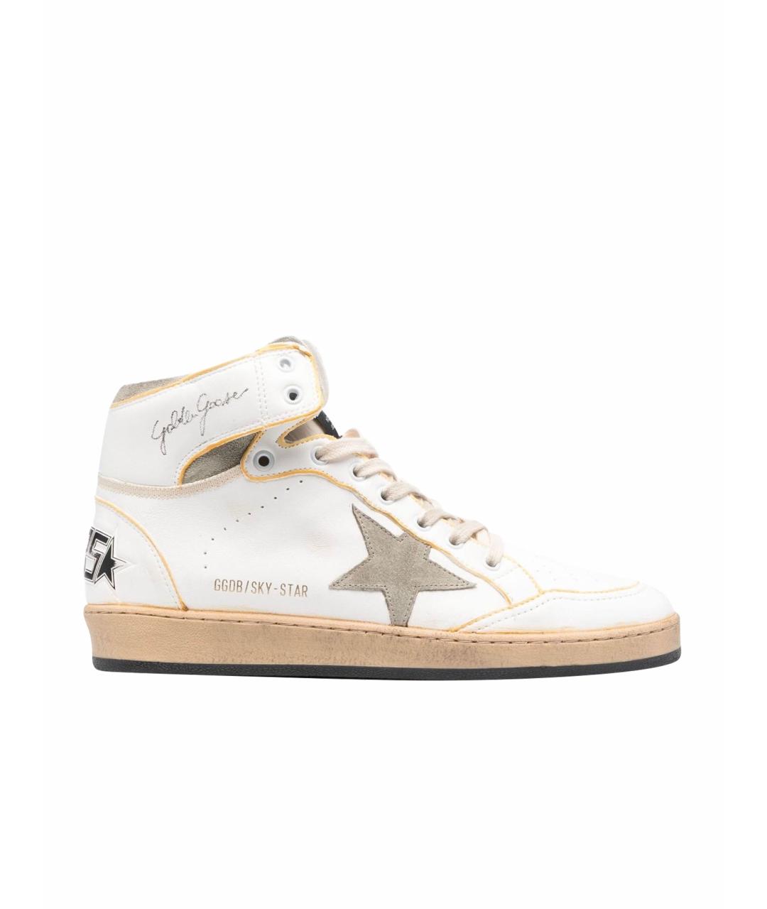 GOLDEN GOOSE DELUXE BRAND Белые кожаные кеды, фото 1