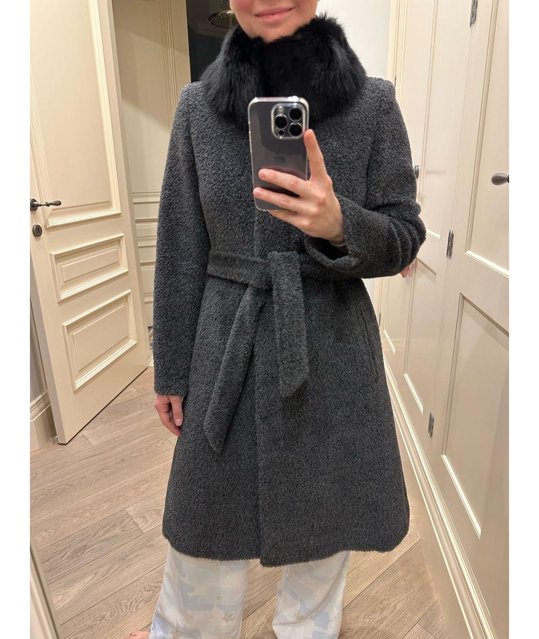 MAX MARA STUDIO Антрацитовое пальто, фото 5