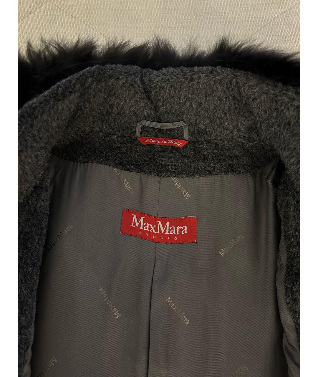 MAX MARA STUDIO Антрацитовое пальто, фото 3