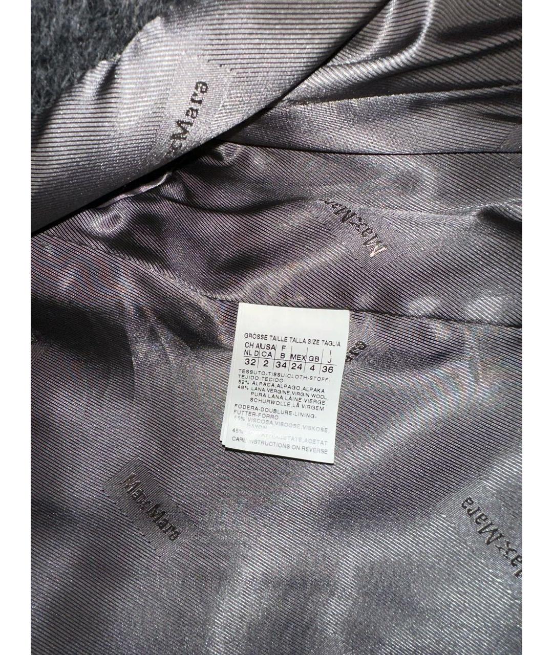 MAX MARA STUDIO Антрацитовое пальто, фото 4