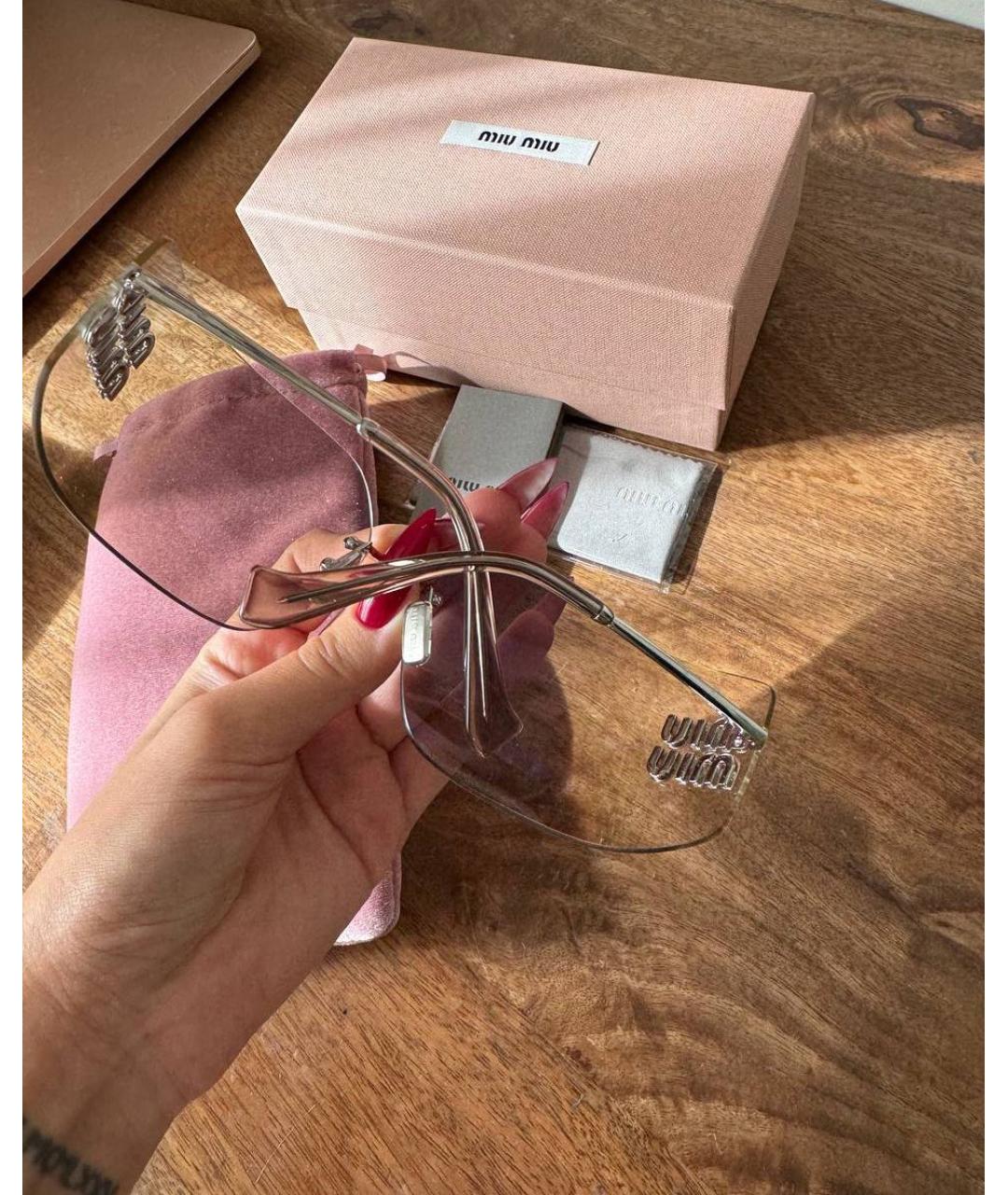 MIU MIU Серые солнцезащитные очки, фото 4