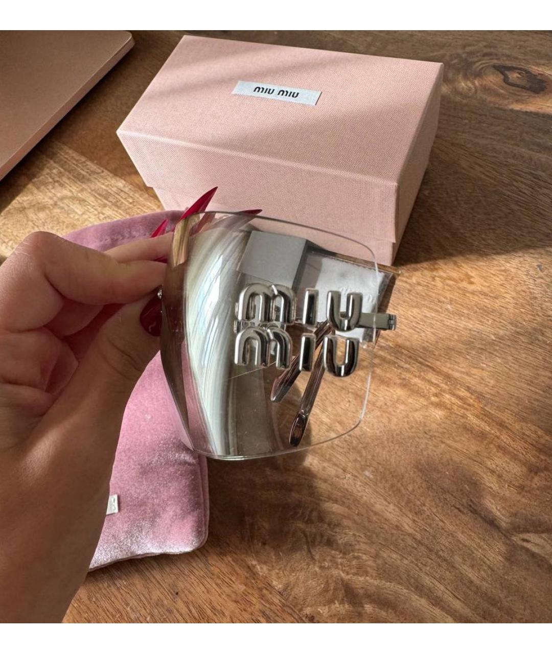 MIU MIU Серые солнцезащитные очки, фото 2