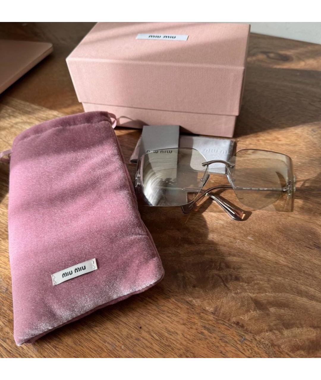 MIU MIU Серые солнцезащитные очки, фото 3