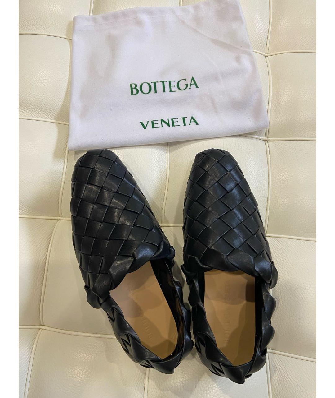 BOTTEGA VENETA Черные кожаные лоферы, фото 3