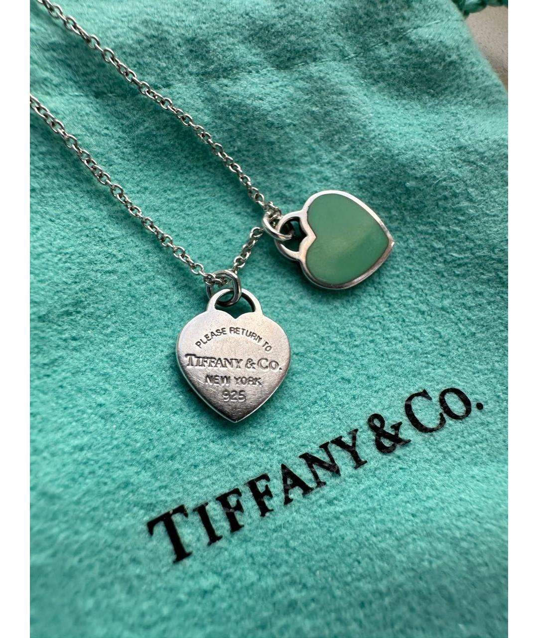 TIFFANY&CO Бирюзовое серебряное колье, фото 4