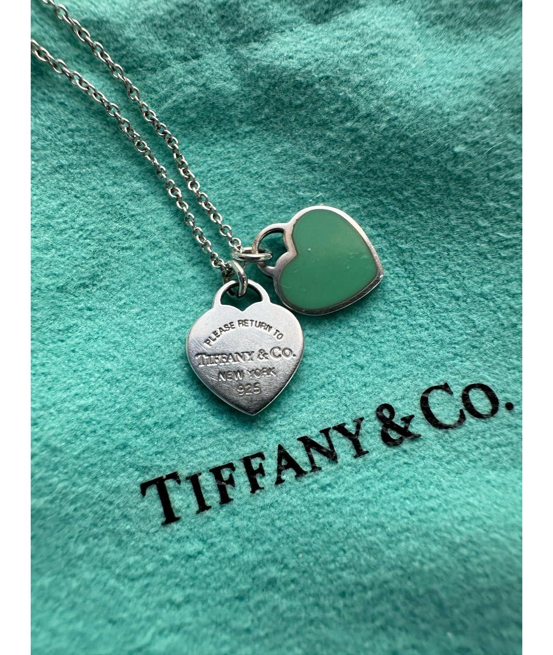 TIFFANY&CO Бирюзовое серебряное колье, фото 8