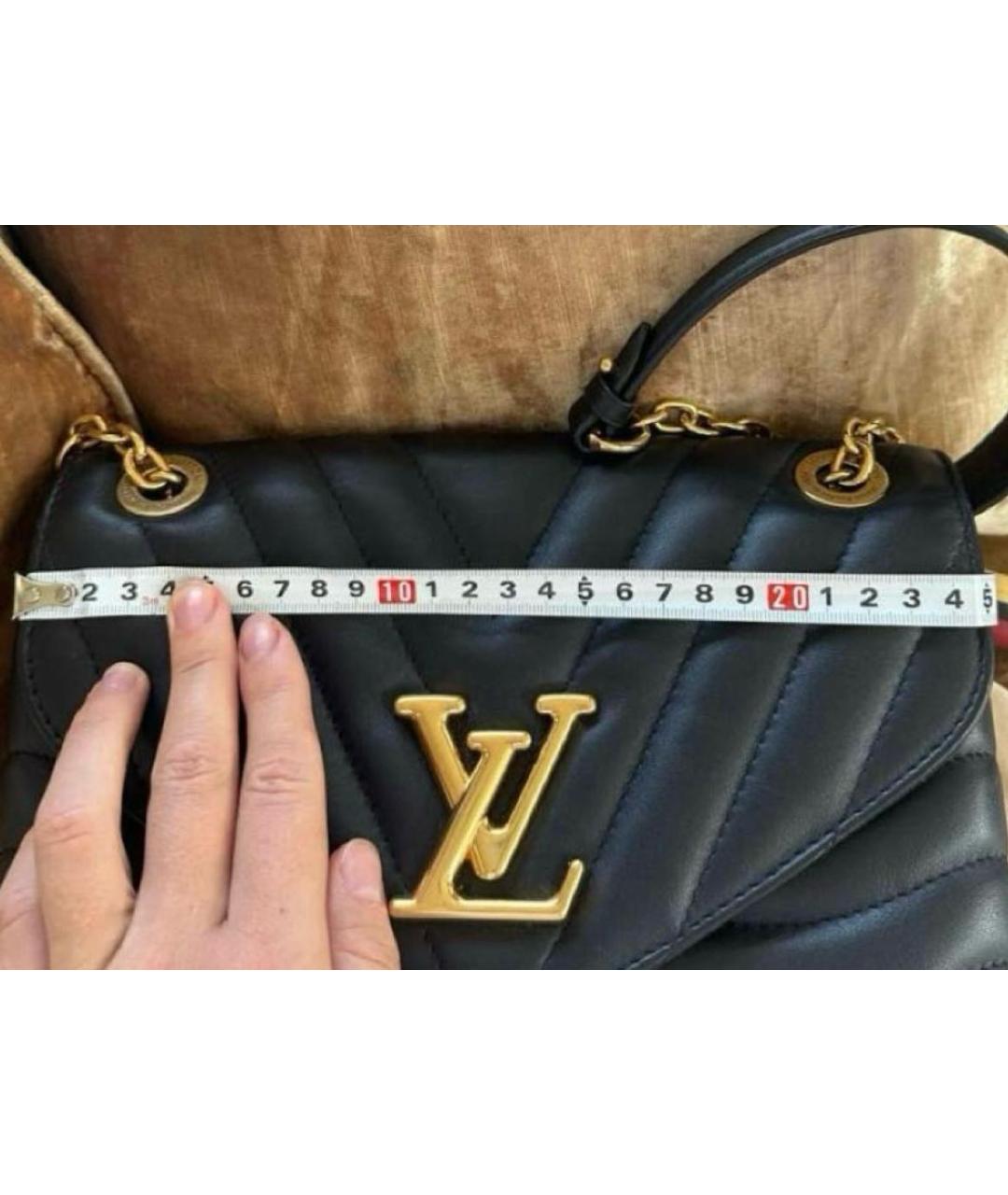 LOUIS VUITTON Черная кожаная сумка через плечо, фото 3