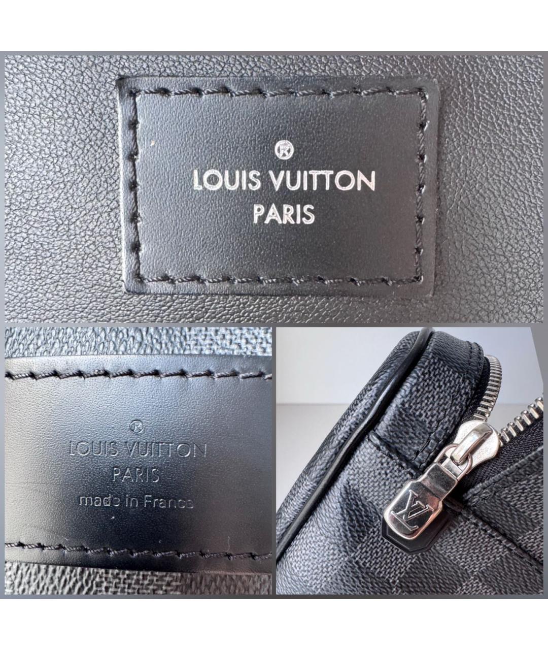 LOUIS VUITTON Черная барсетка, фото 8
