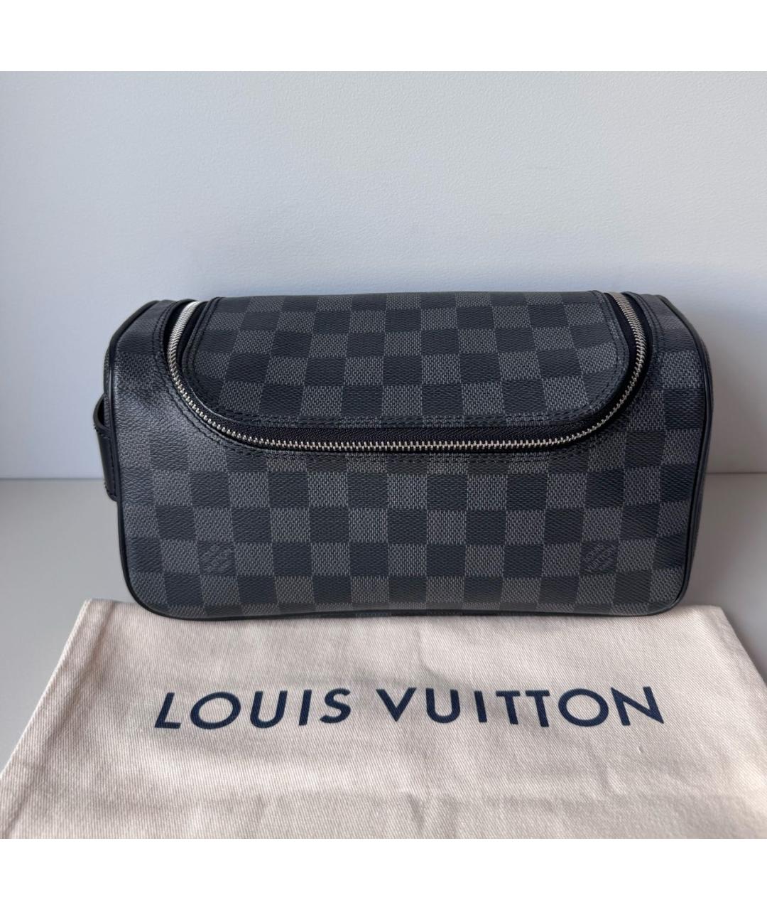 LOUIS VUITTON Черная барсетка, фото 2