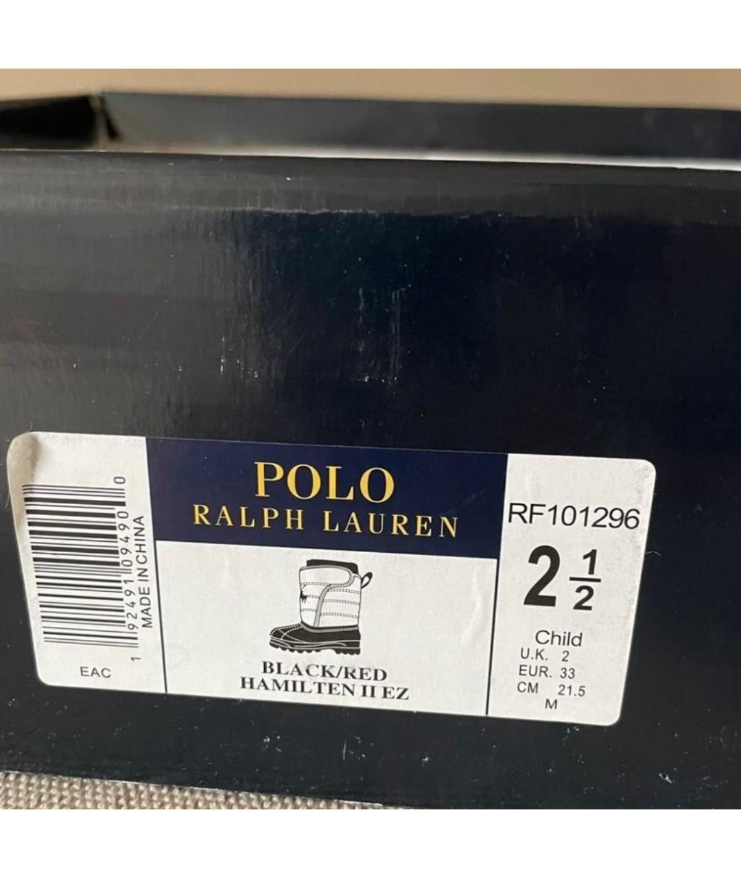 POLO RALPH LAUREN Черные синтетические сапоги, фото 6