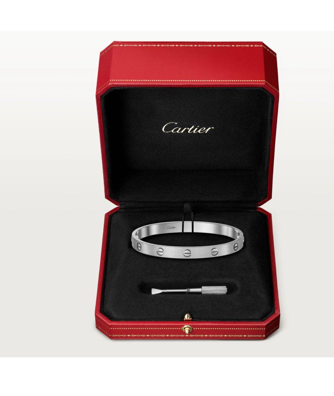 CARTIER Серебрянный браслет из белого золота, фото 2