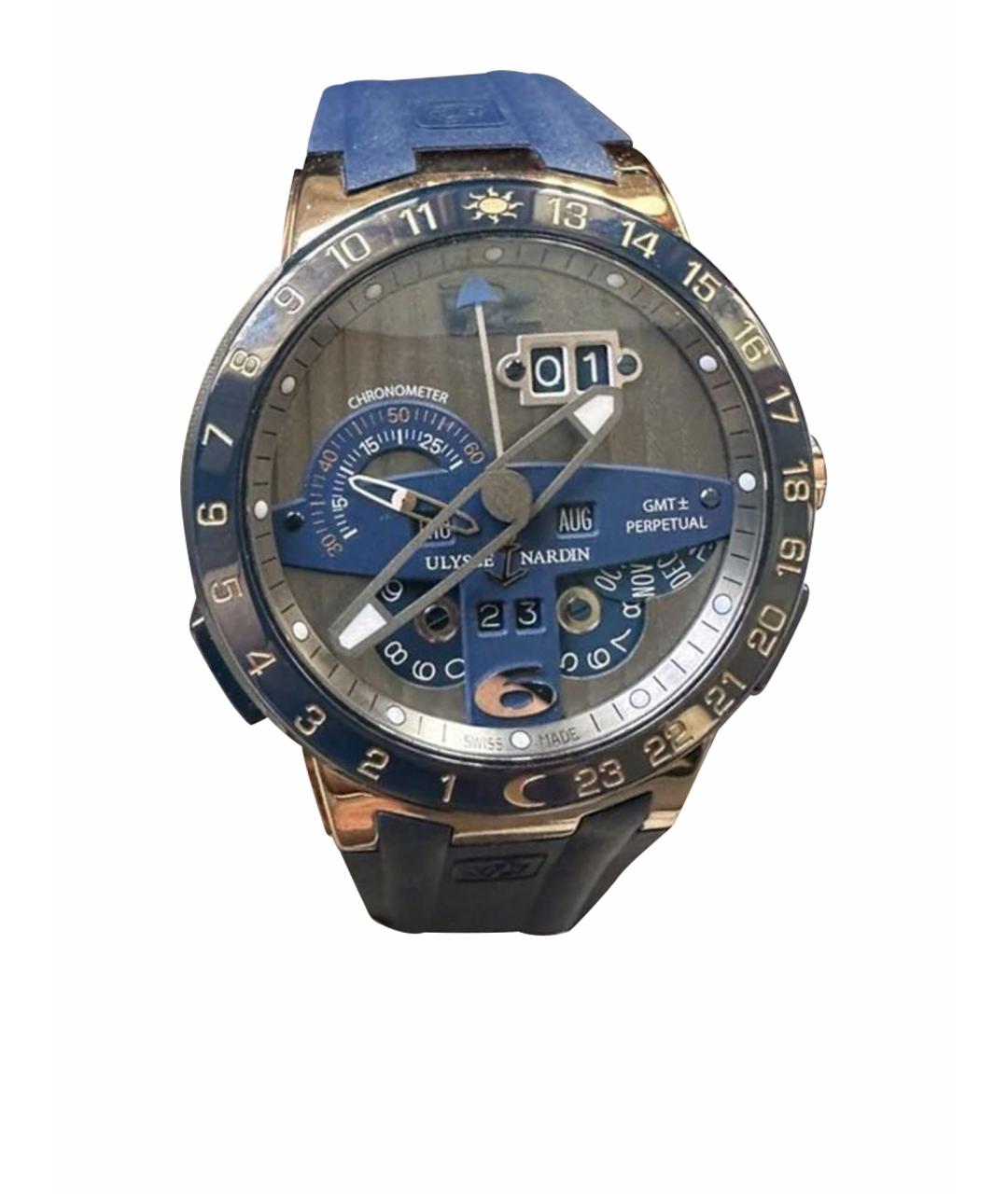 Ulysse Nardin Синие часы из розового золота, фото 1