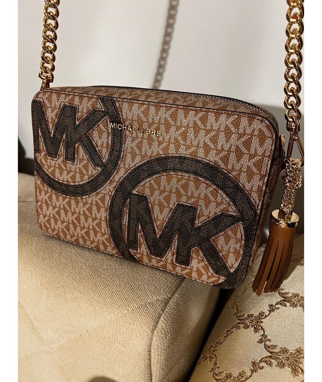 MICHAEL KORS Коричневая кожаная сумка через плечо, фото 2