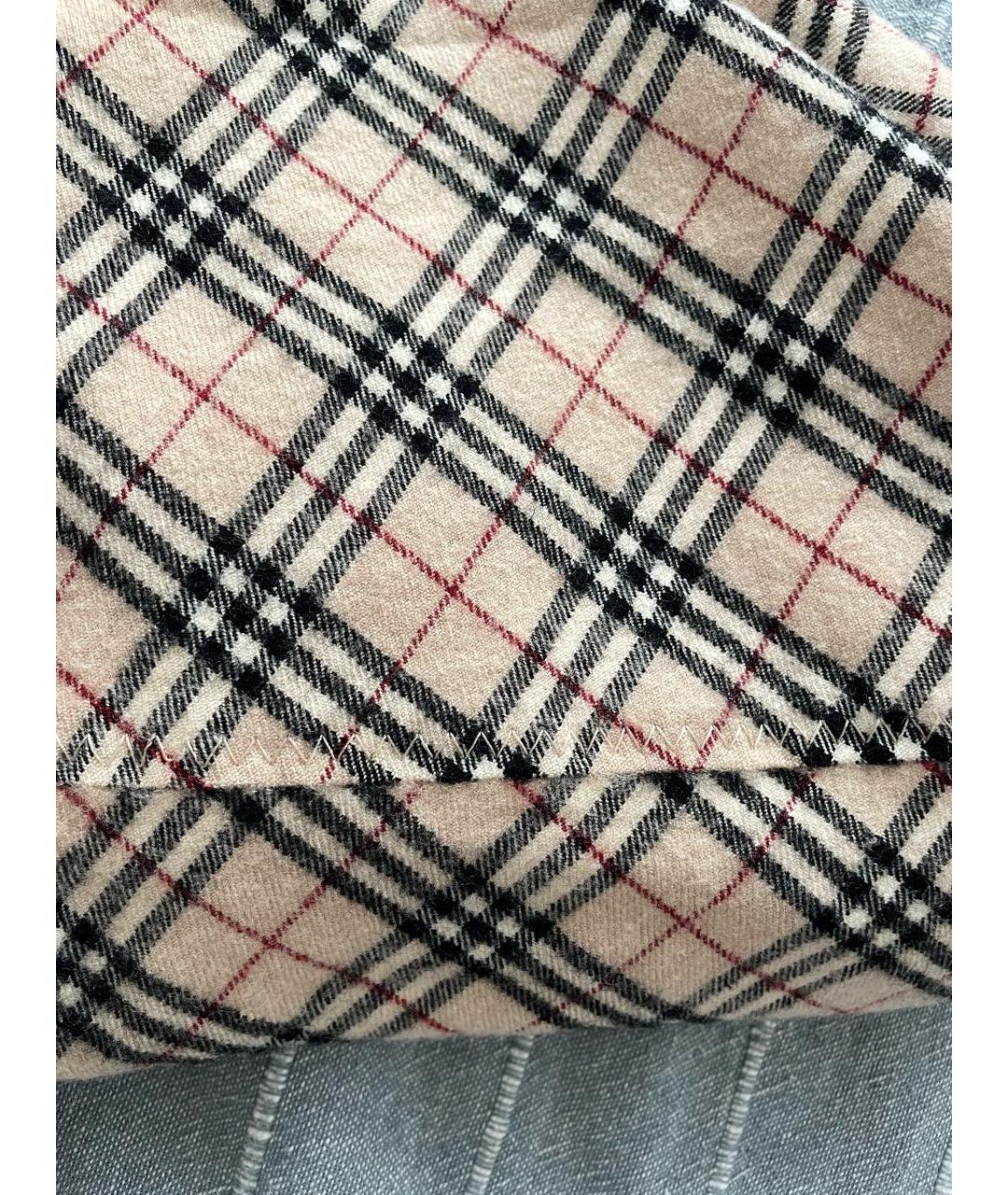 BURBERRY Бежевая шерстяная юбка мини, фото 8